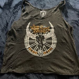 San Franpsycho graphic tank top